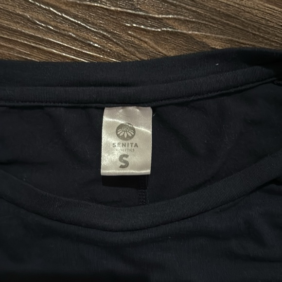 Senita Athletics Navy Tie Back Long Sleeve Top - Picture 2 of 3
